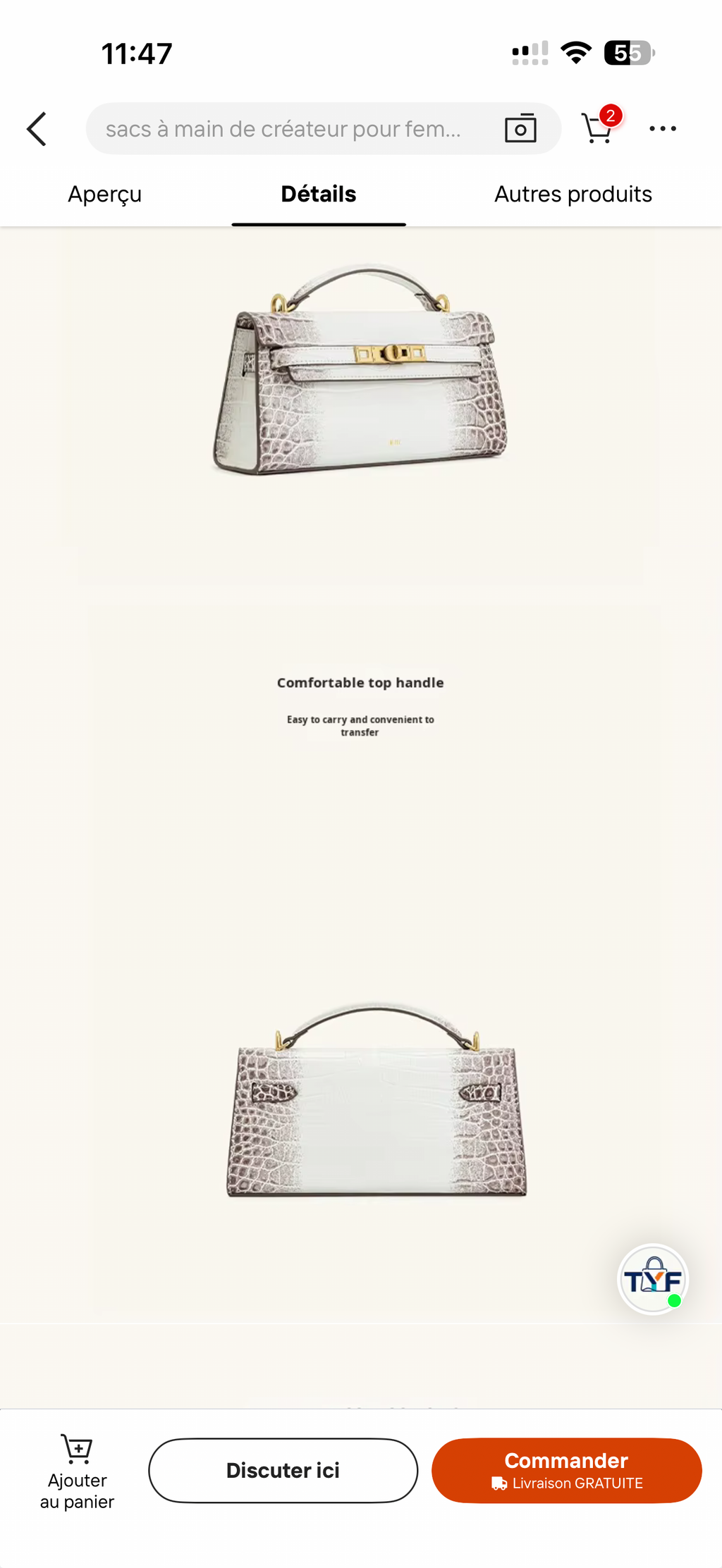 Sac Héritage Croco