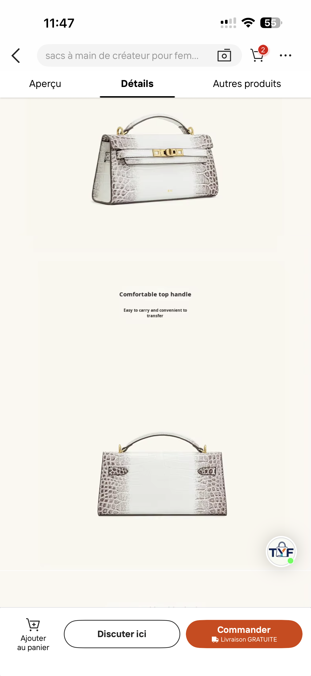 Sac Héritage Croco