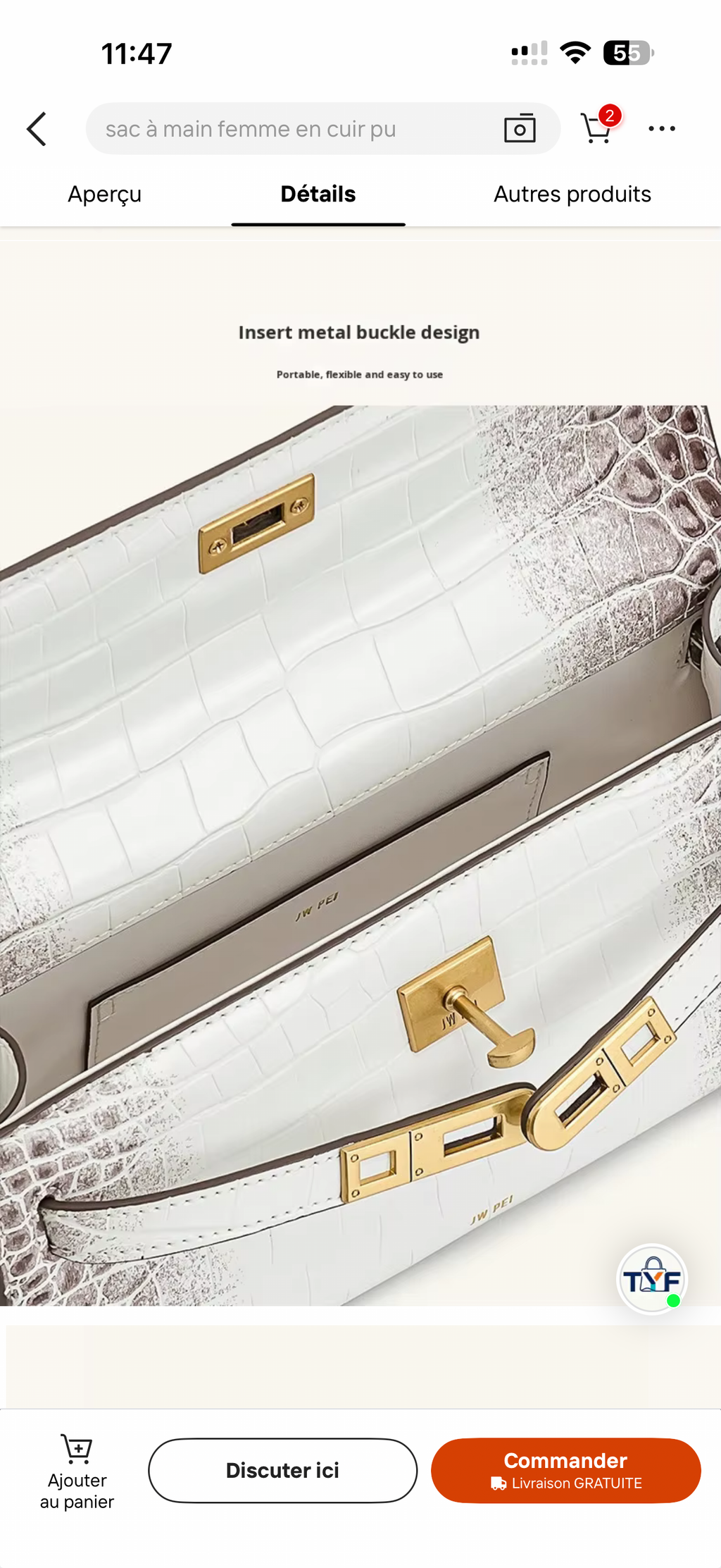 Sac Héritage Croco